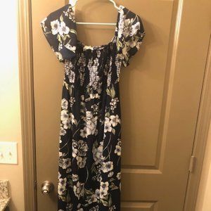 Blue Floral Maxi Dress